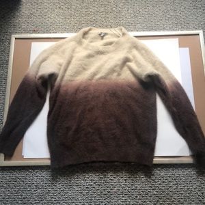 Fur-like ombre sweater